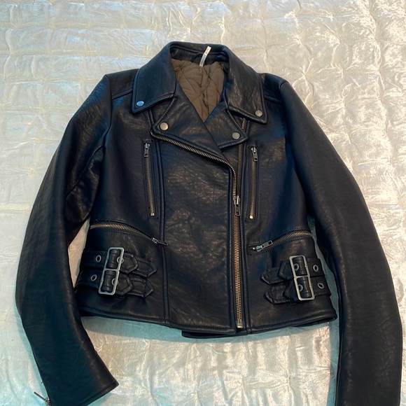 Free People Jackets & Blazers - Free People Faux Leather Jacket